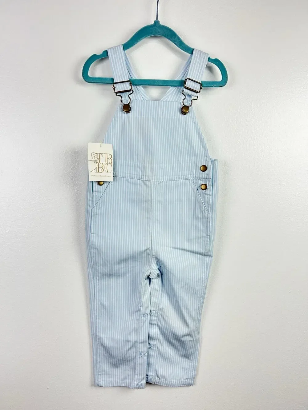 NEW The Beaufort Bonnet Company Chapman Longalls Blue Tally 12-18 Months